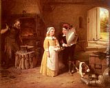 Fathers Paintings - Father's Breastplate by George Bernard O'Neill